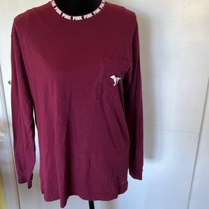 PINK by Victoria’s Secret Wine Logo Long Sleeve Tee
